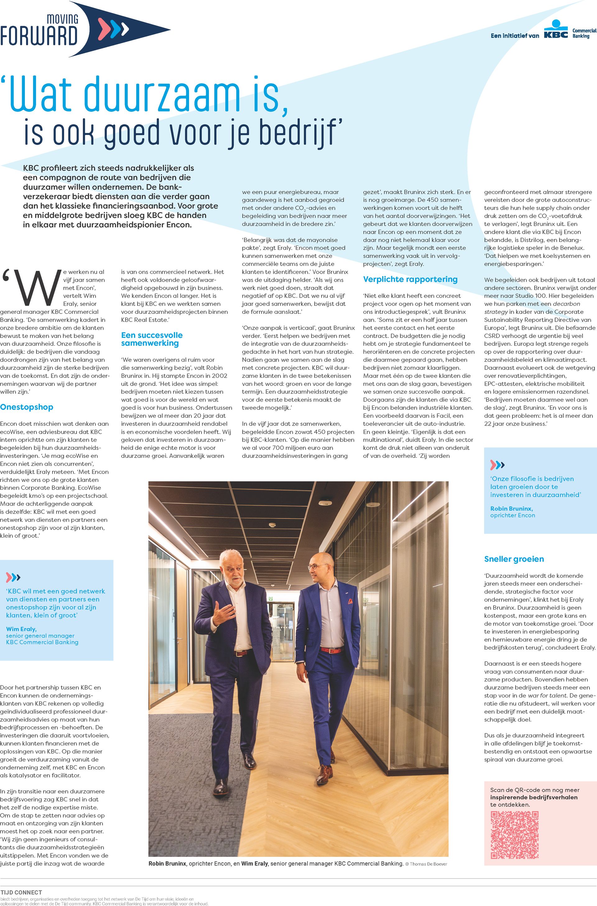 Artikel KBC - Encon - De tijd