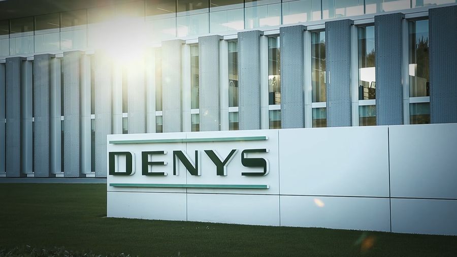Denys building front view logo