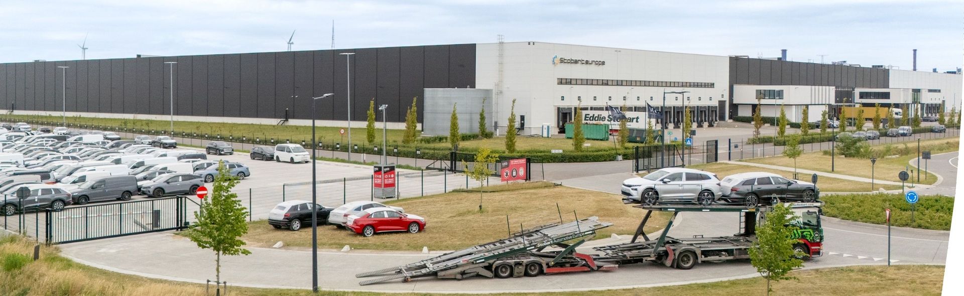 Stobart parking logistics building