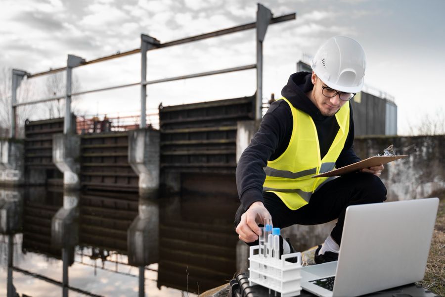 Watercompany engineer inspection