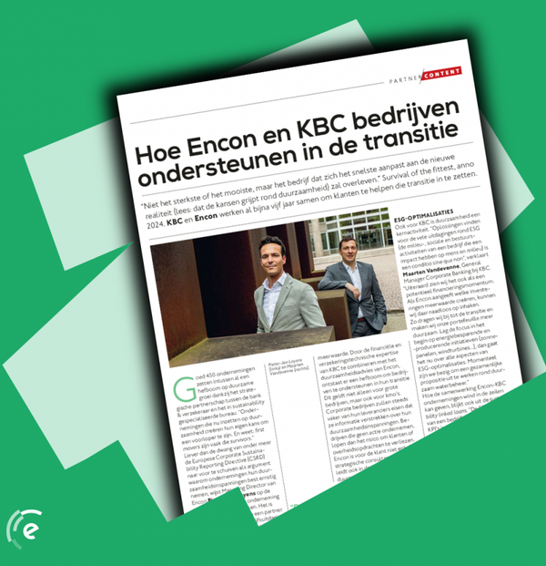 Hoe Encon en KBC bedrijven ondersteunen in de transitie