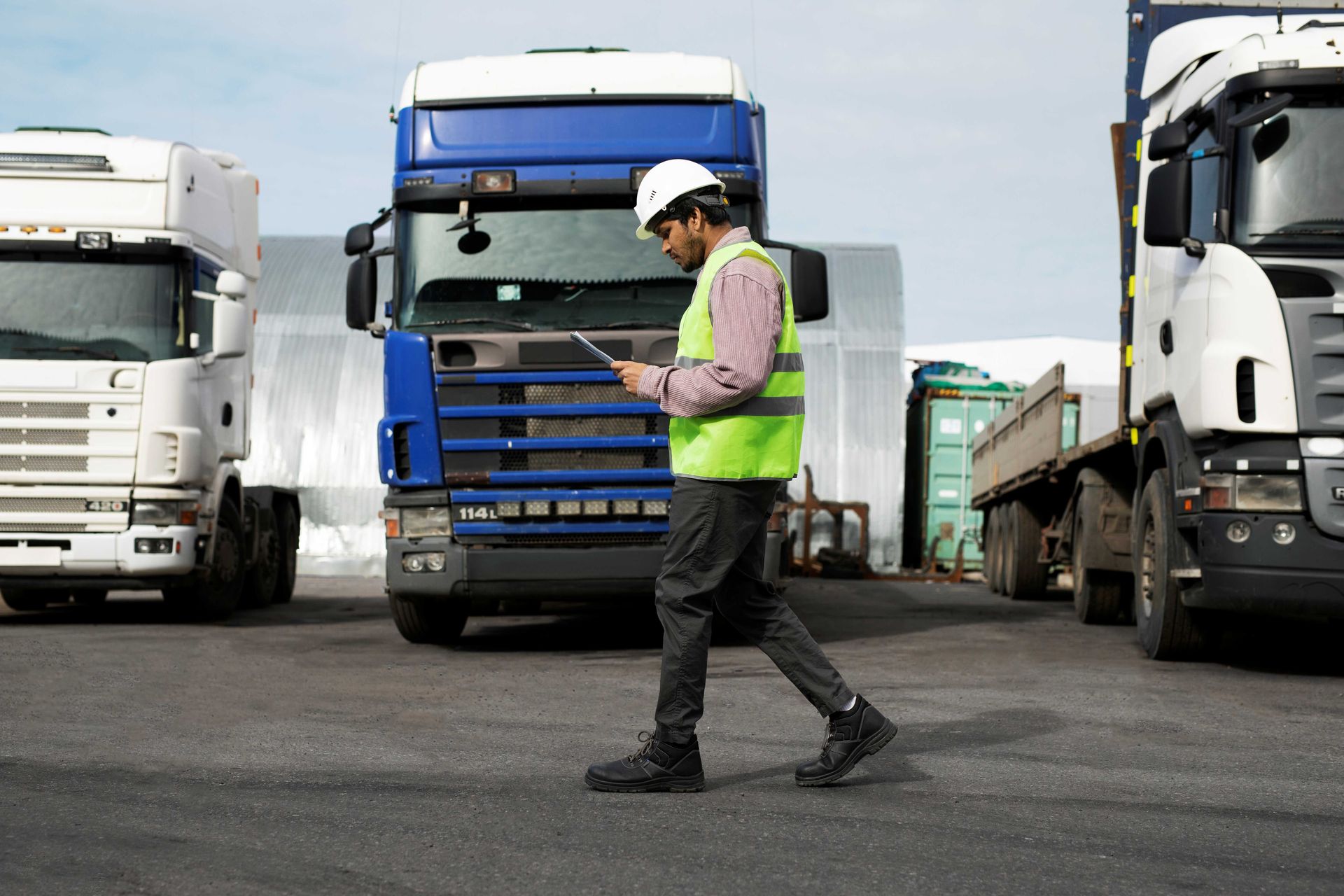 Transport-man-truck-inspection