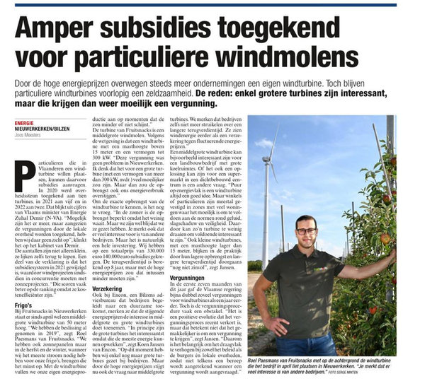 Meer draagvlak zal het succes van windenergie doen stijgen